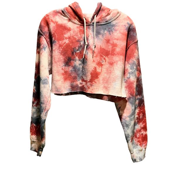 Gildan Hoodie Sweatshirt Large Crop Tie Dye Pullover Multi-color small - Picture 9 of 9